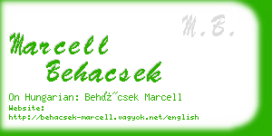 marcell behacsek business card